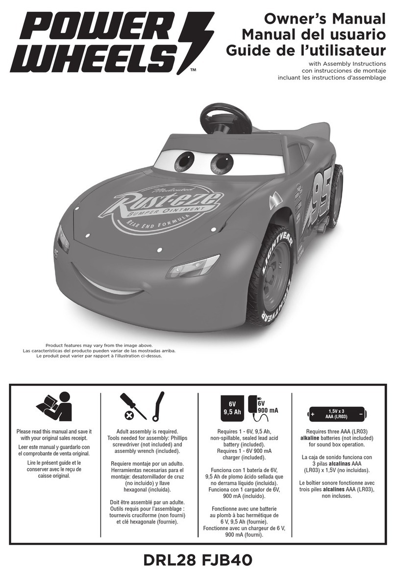 Fisher-Price POWER WHEELS DRL28 owner's manual
