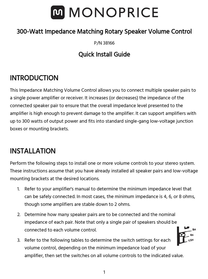 Monoprice 38166 Quick install guide