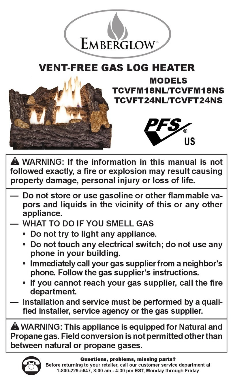 EmberGlow TCVFM18NS User manual