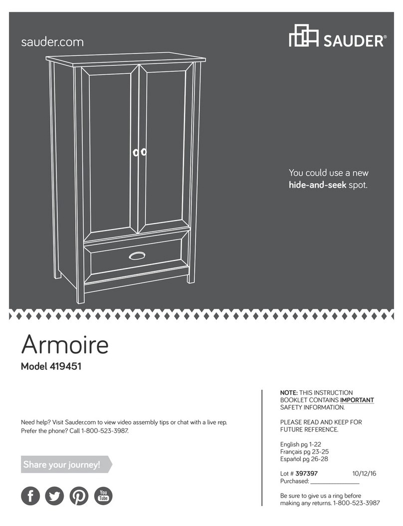 Sauder Armoire 419451 User manual