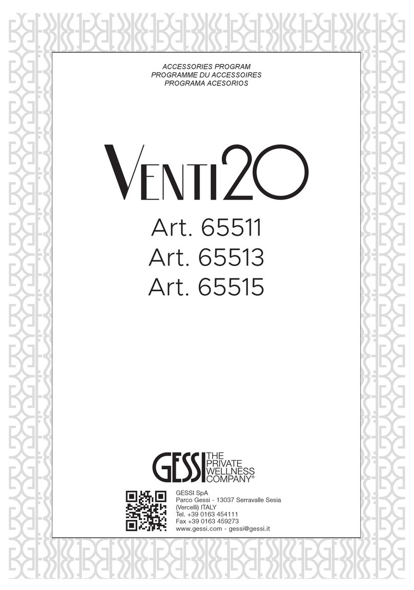 Gessi VENTI2O 65511 User manual Gessi VENTI2O 65511 User manual