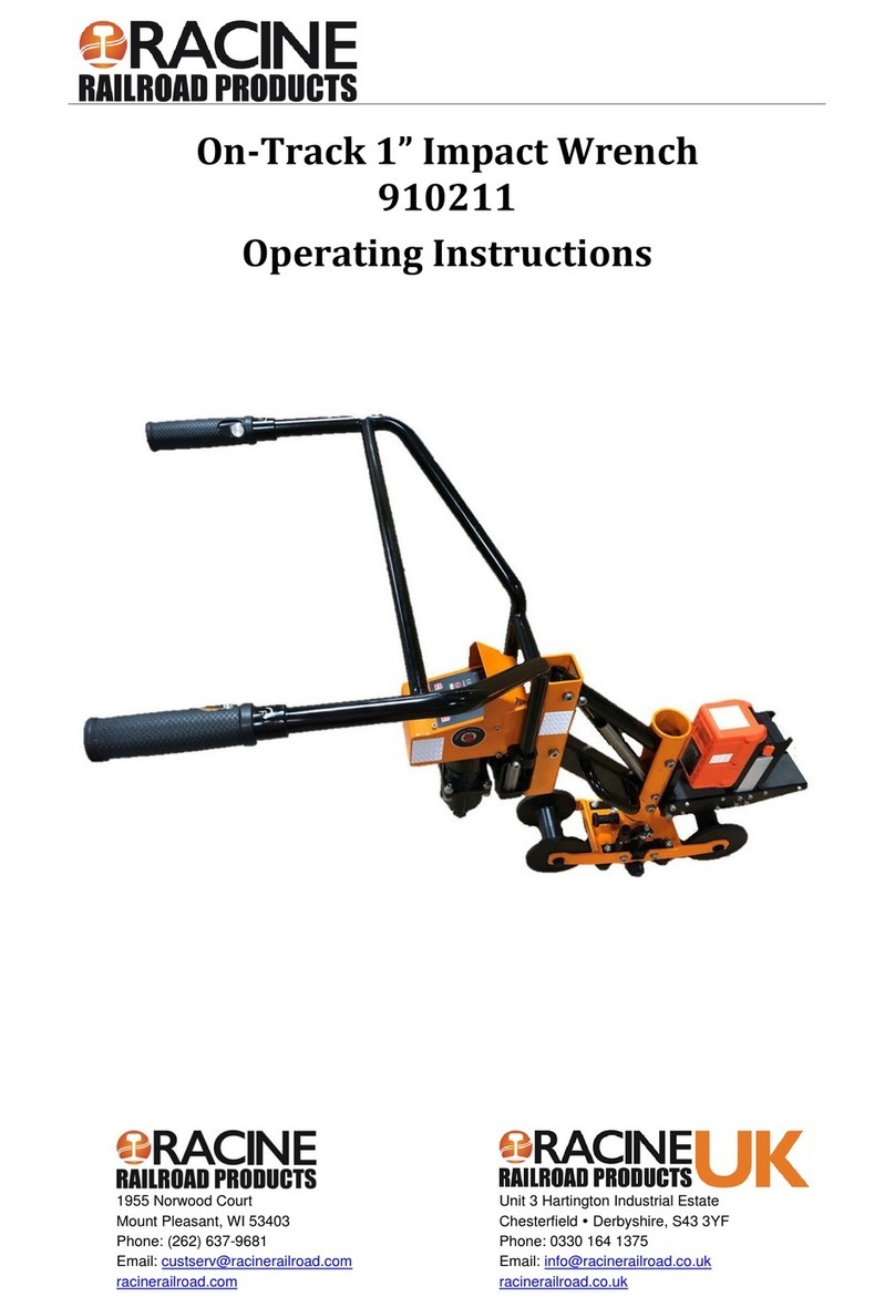 Racine Railroad Products 910211 operating instructions