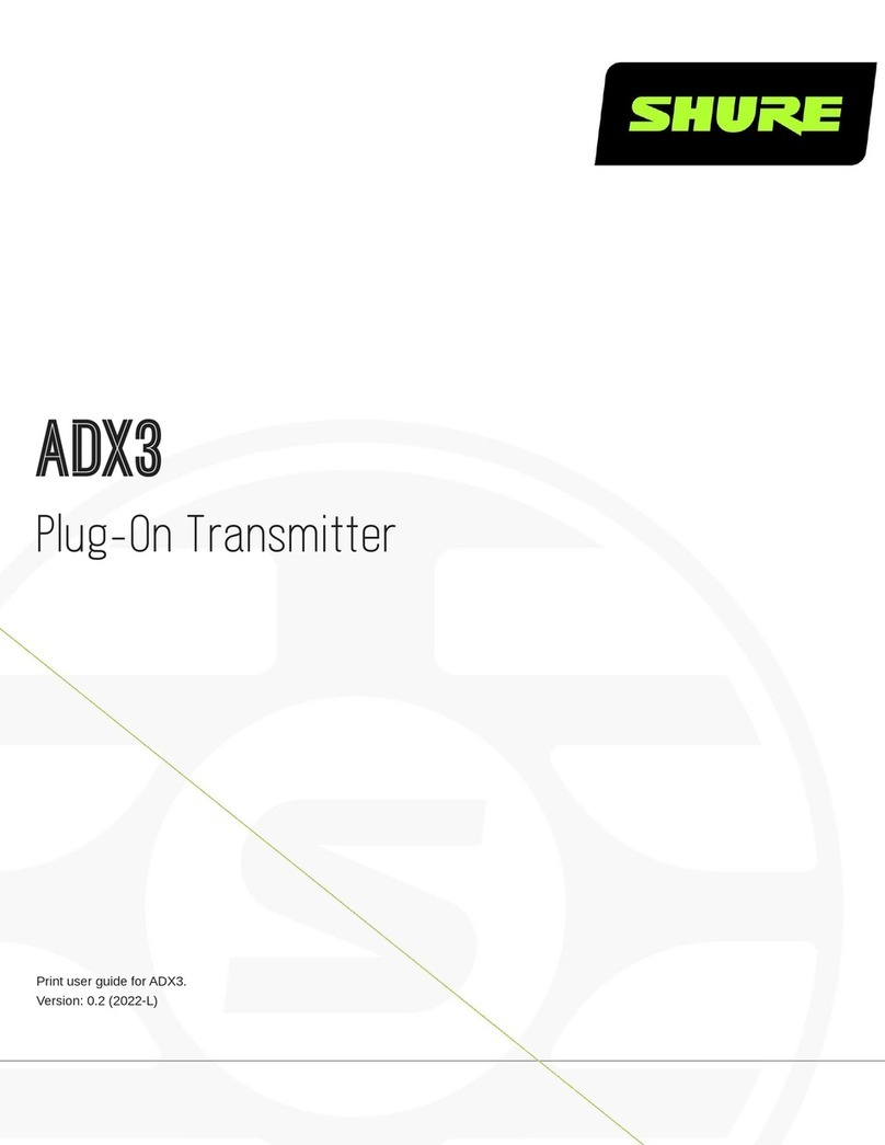 Shure ADX3 User manual