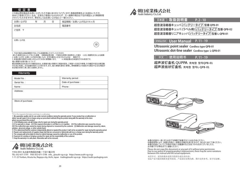 ASAHI QPB-01 user manual
