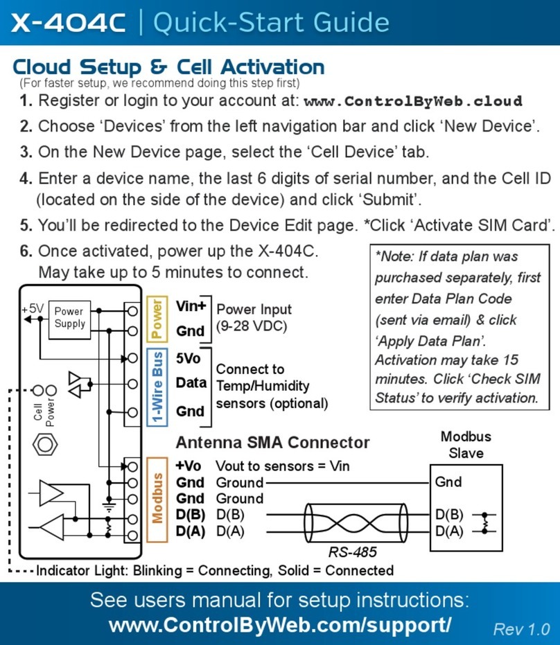 ControlByWeb X-404C quick start guide