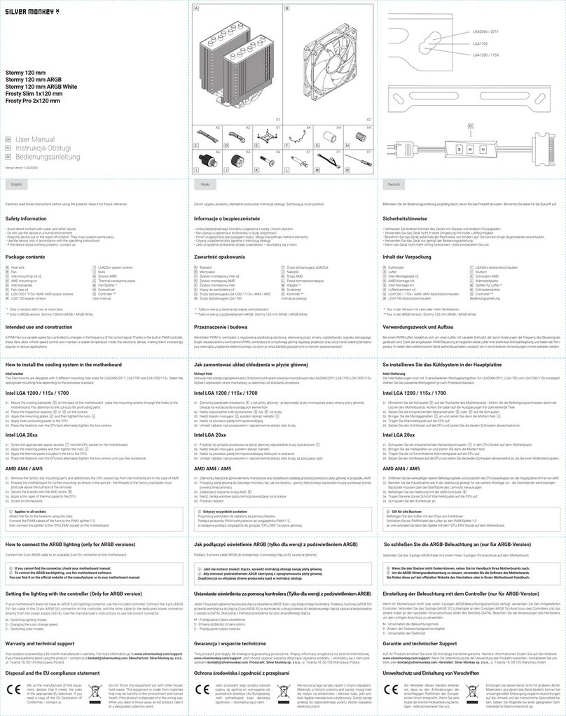 Silver Monkey Stormy 120 mm user manual