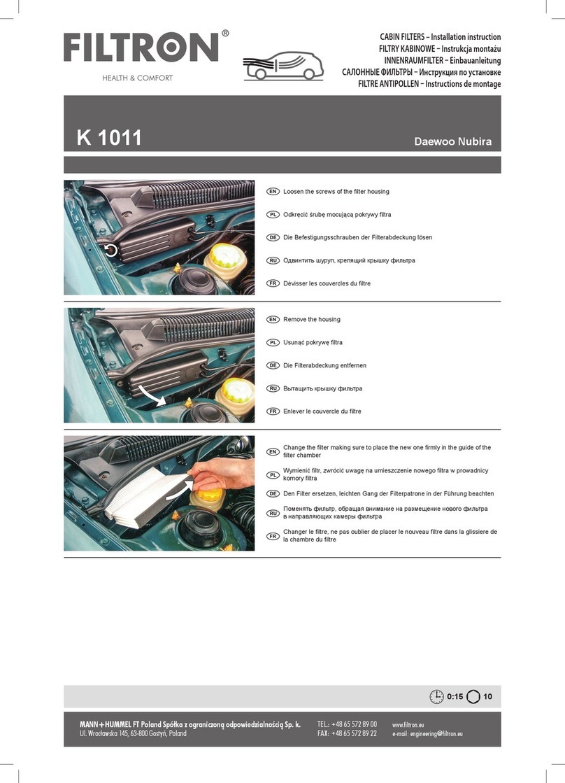 FILTRON K 1011 installation instructions