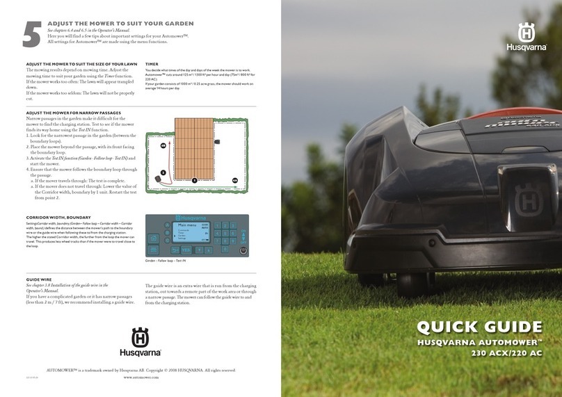 Husqvarna AUTOMOWER 230 ACX quick guide