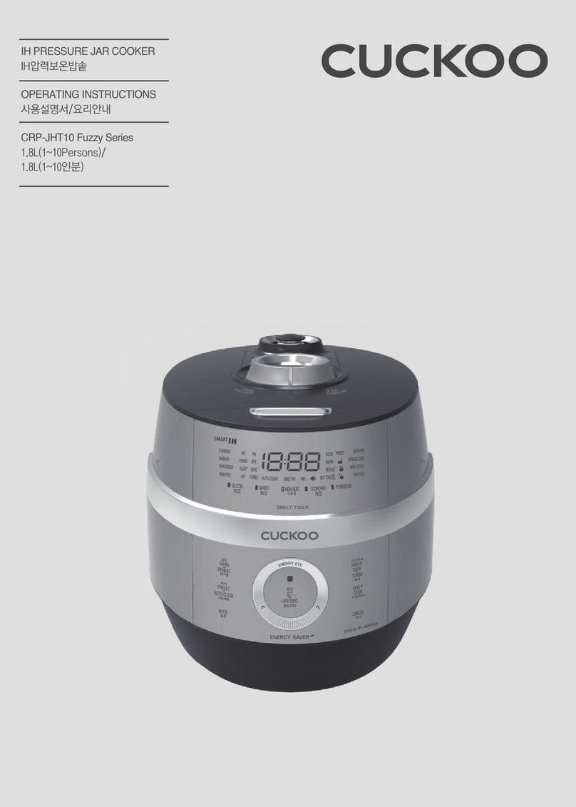 Cuckoo CRP-JHT10 Fuzzy Series User manual