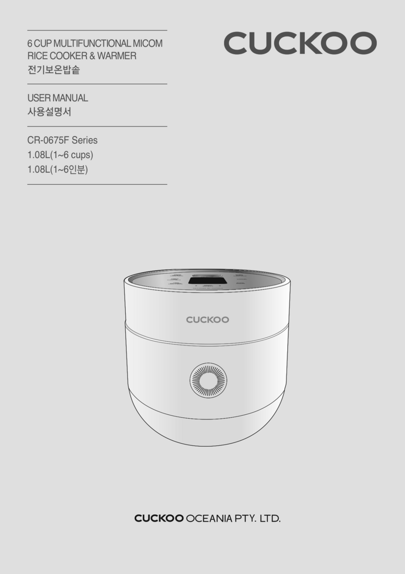 Cuckoo CR-0675F Series User manual
