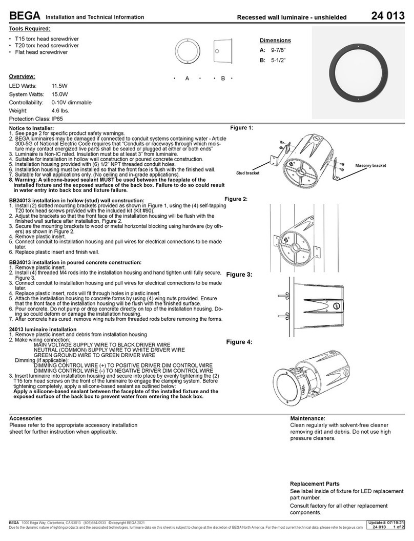 BEGA 24 013 Manual