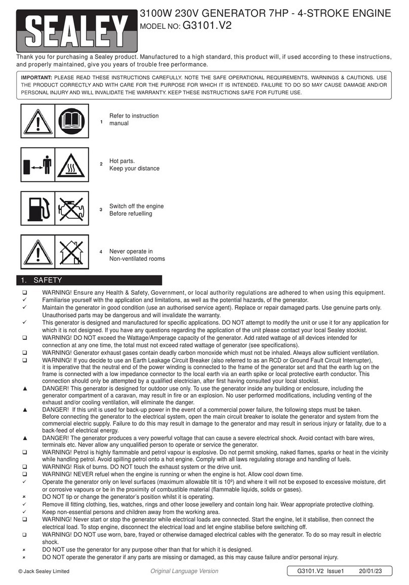 Sealey G3101.V2 User manual