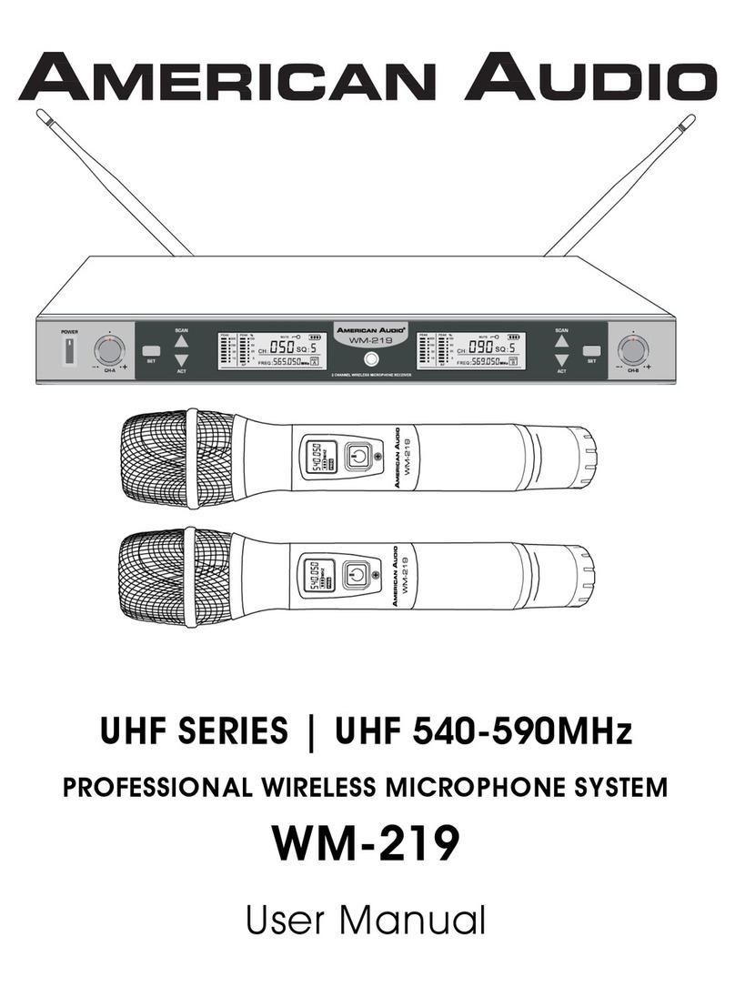 American Audio UHF Series user manual