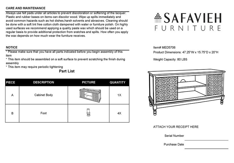 Safavieh Furniture Halton MED5706 manual Safavieh Furniture Halton MED5706 manual