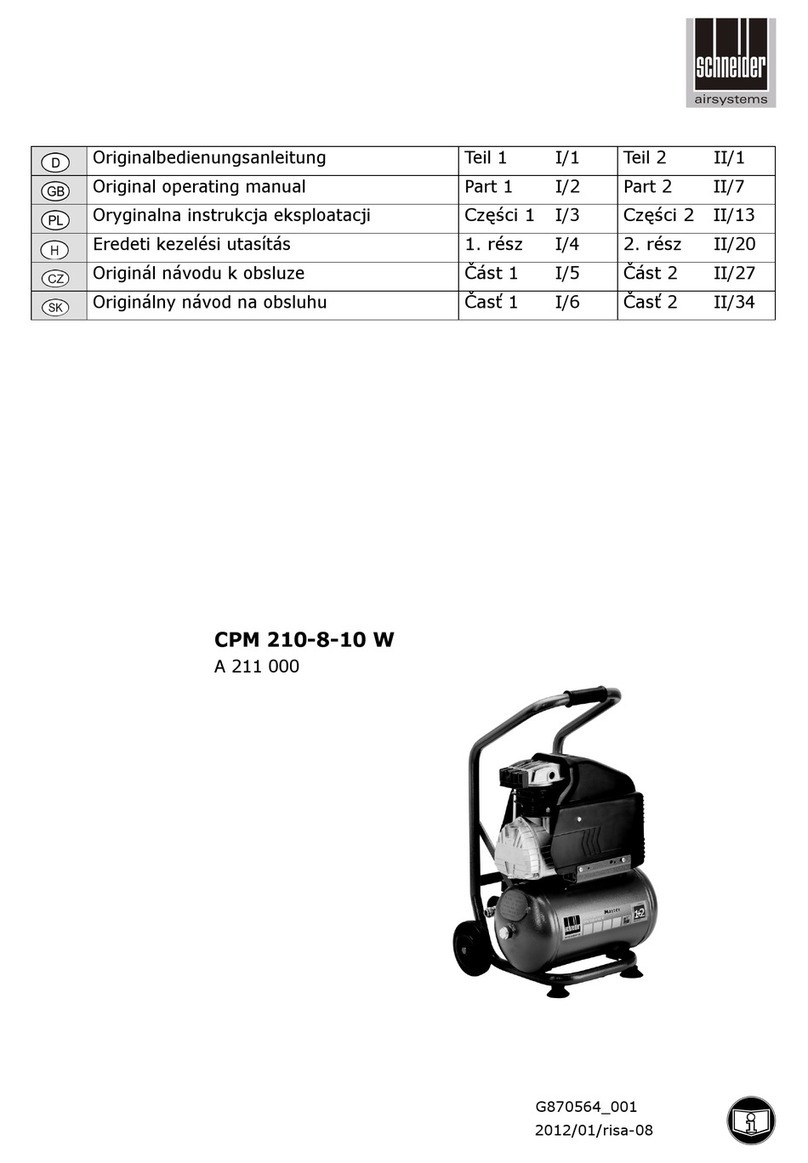 Schneider Airsystems CPM 210-8-10 W Installation instructions Schneider Airsystems CPM 210-8-10 W Installation instructions