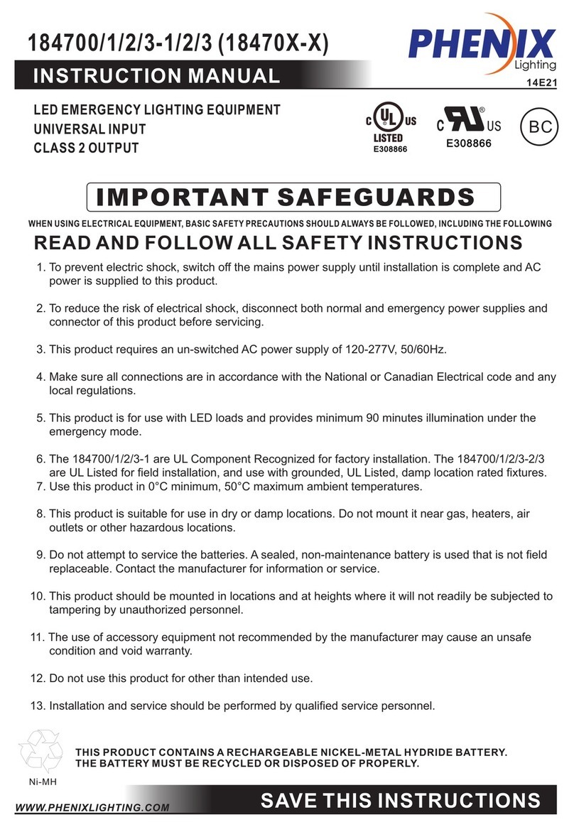 Phenix 184700-1/2/3 instruction manual