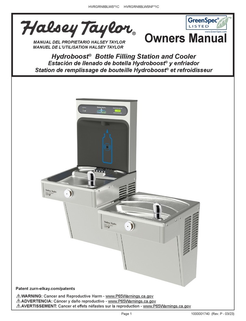 Halsey Taylor Hydroboost HVRGRN8BLWS 1C Series owner's manual