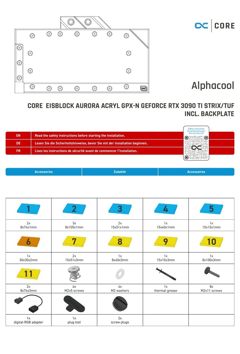Alphacool CORE EISBLOCK AURORA ACRYL GPX-N GEFORCE RTX 3090 TI... User manual