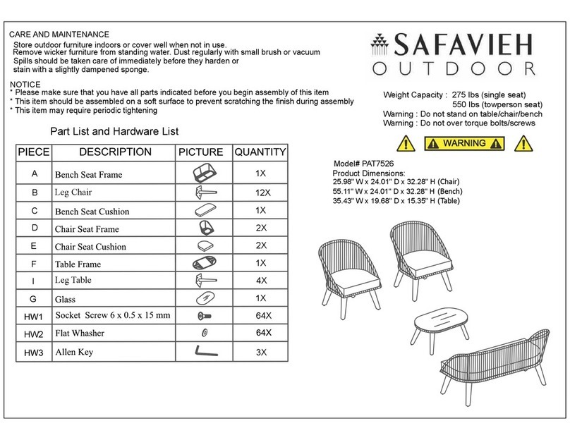 Safavieh Outdoor PAT7526 manual