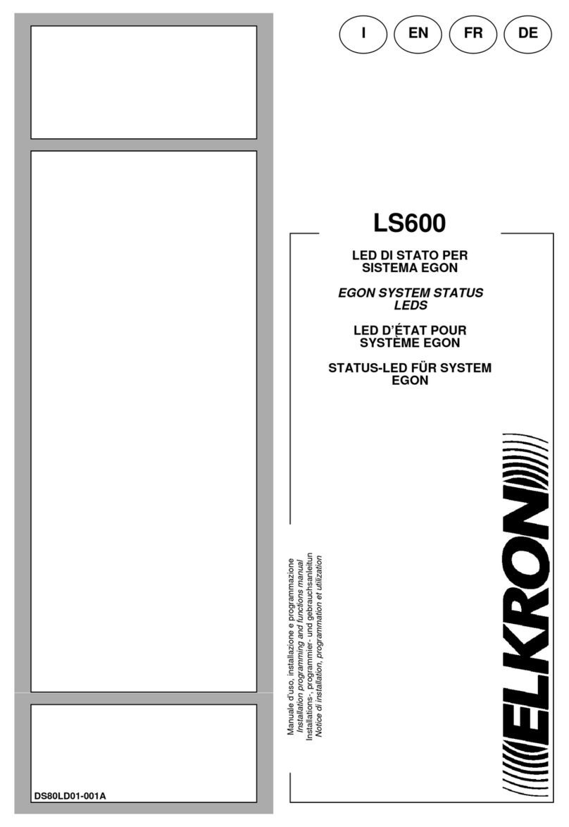 Elkron LS600 Installation, programming and functions manual
