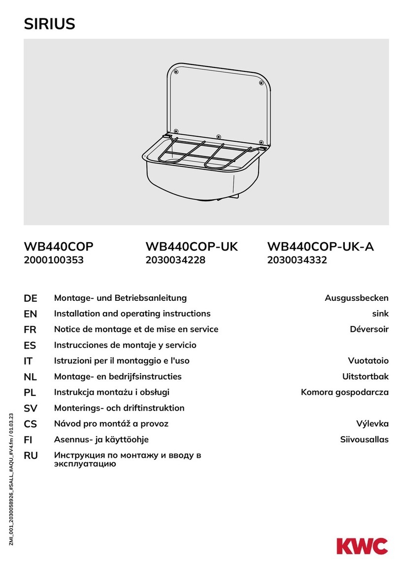 KWC SIRIUS WB440COP User manual