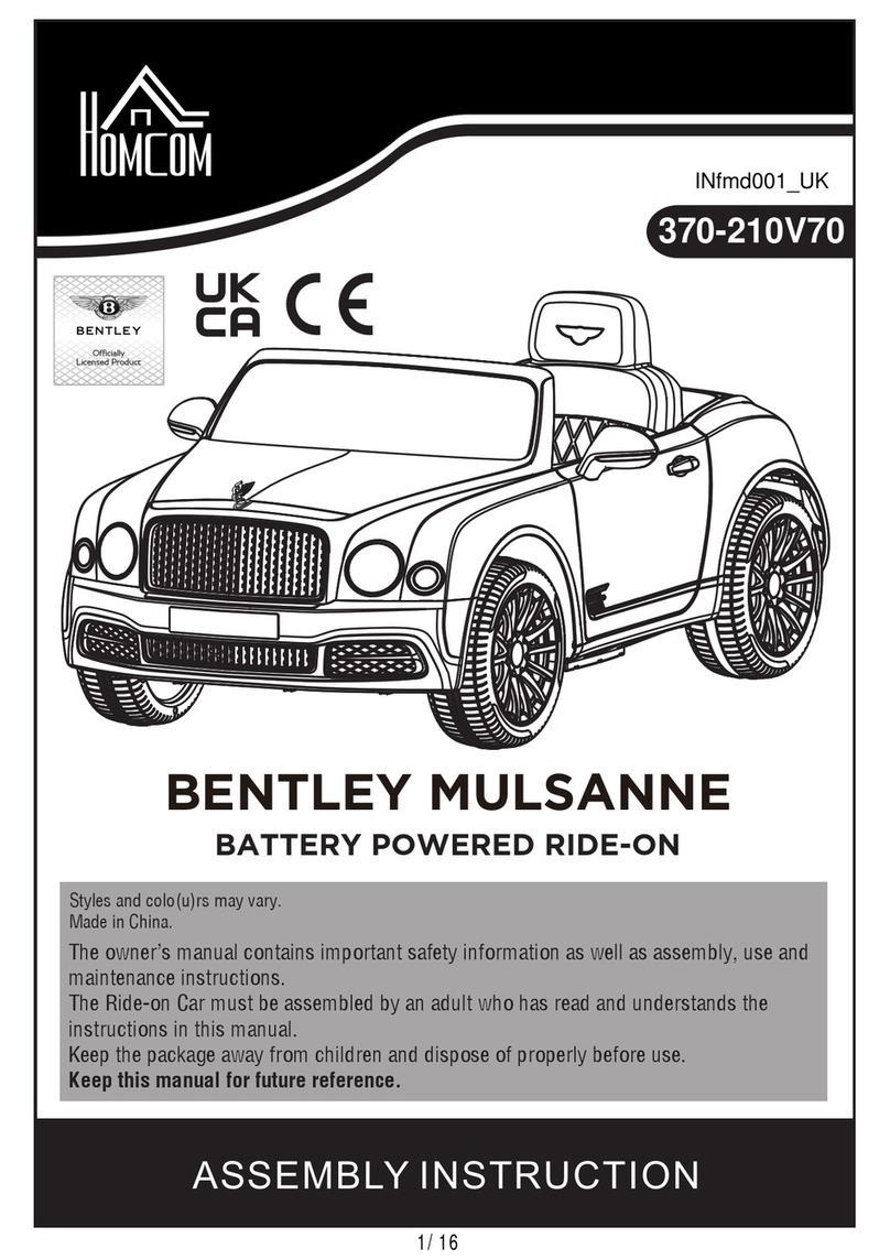 HOMCOM BENTLEY MULSANNE User manual