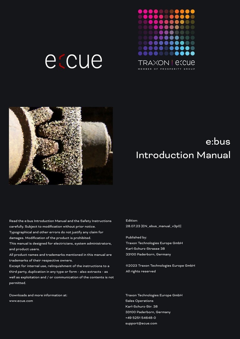 Traxon Technologies ecue e:bus User introduction manual