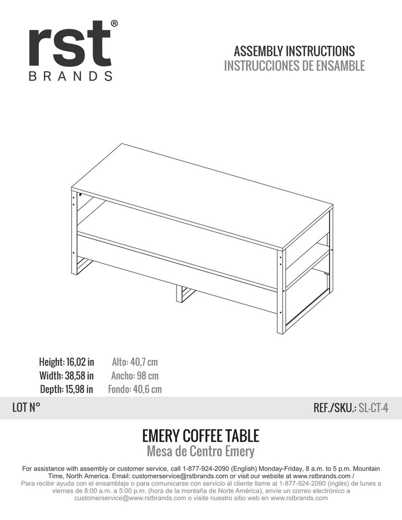 rst brands EMERY COFFEE TABLE SL-CT-4 Assembly instructions rst brands EMERY COFFEE TABLE SL-CT-4 Assembly instructions