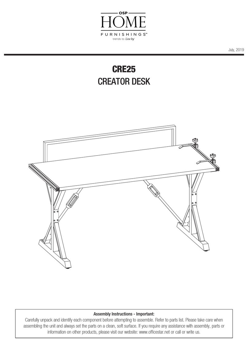 OSP Home Furnishings CREATOR DESK CRE25 Assembly instructions OSP Home Furnishings CREATOR DESK CRE25 Assembly instructions