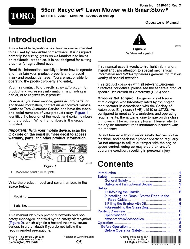 Toro Recycler 20961 User manual Toro Recycler 20961 User manual