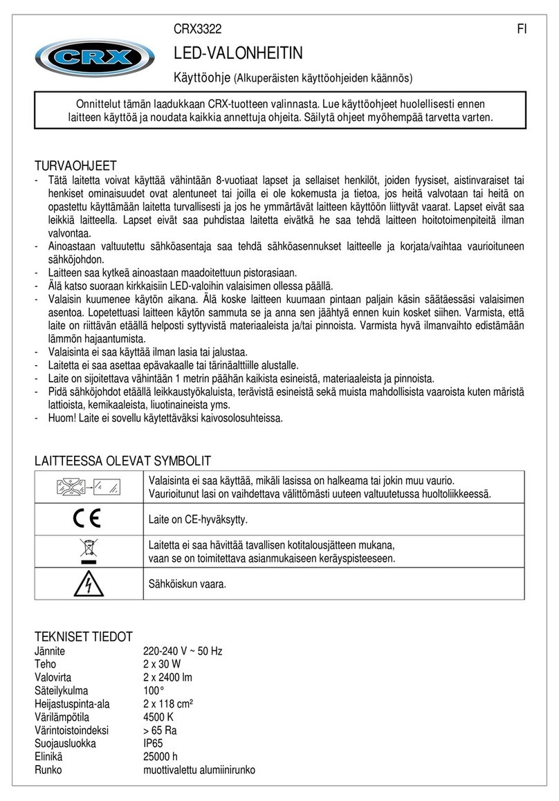 CRX CRX3322 instruction manual