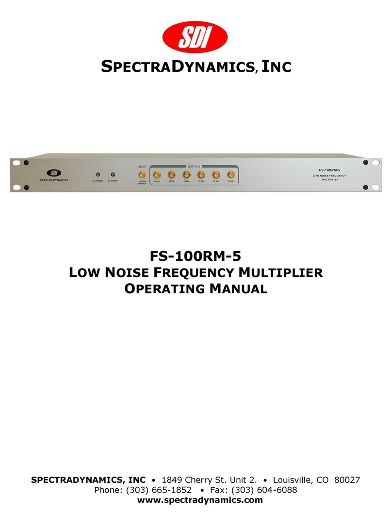 SpectraDynamics FS-100RM-5 operating manual
