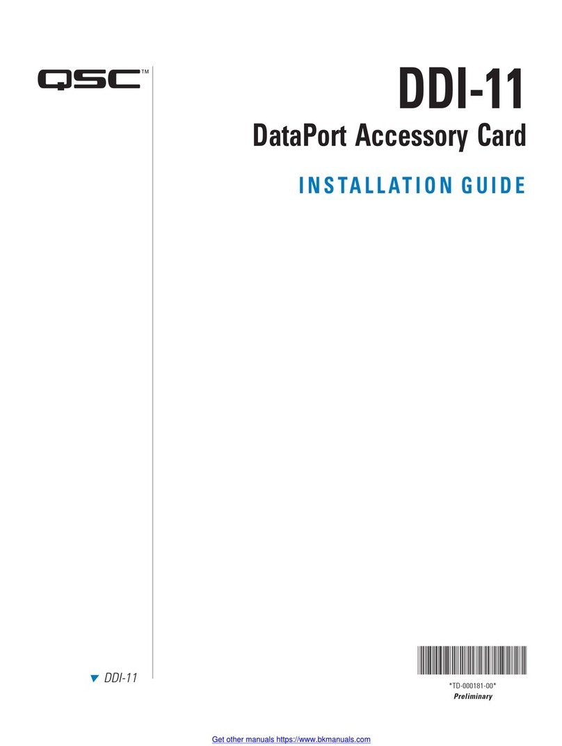 QSC DDI-11 User manual
