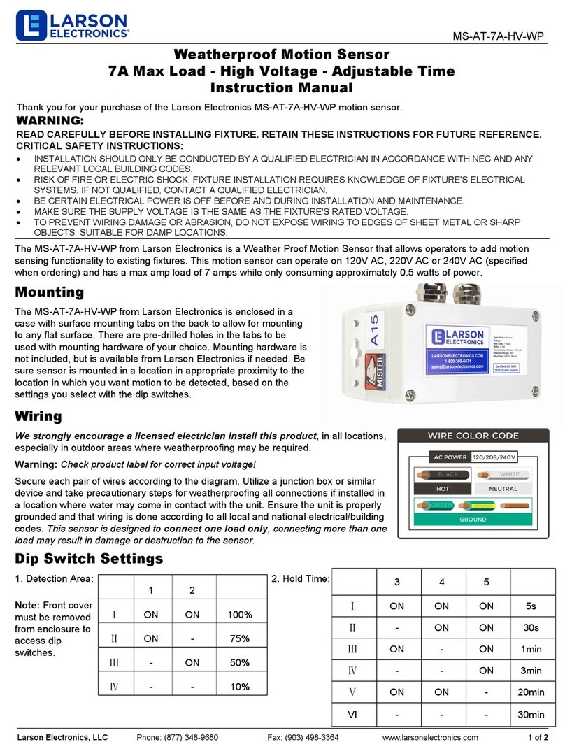 Larson Electronics MS-AT-7A-HV-WP instruction manual Larson Electronics MS-AT-7A-HV-WP instruction manual
