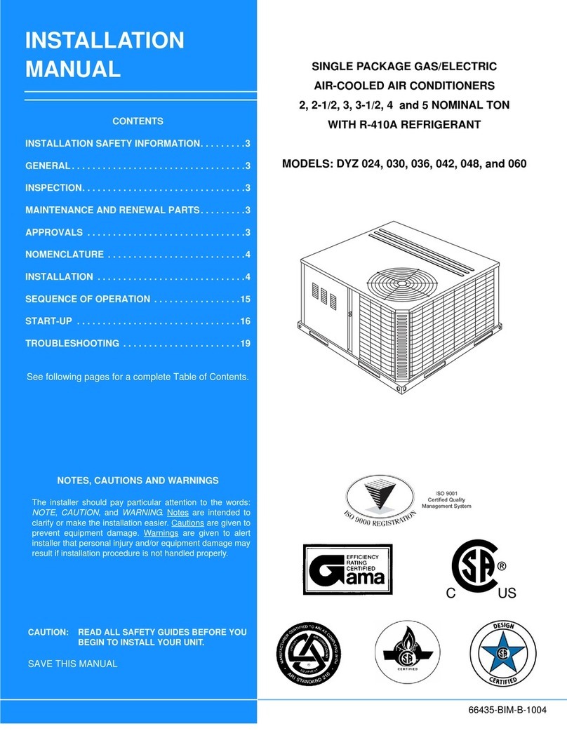 York DYZ 024 User manual