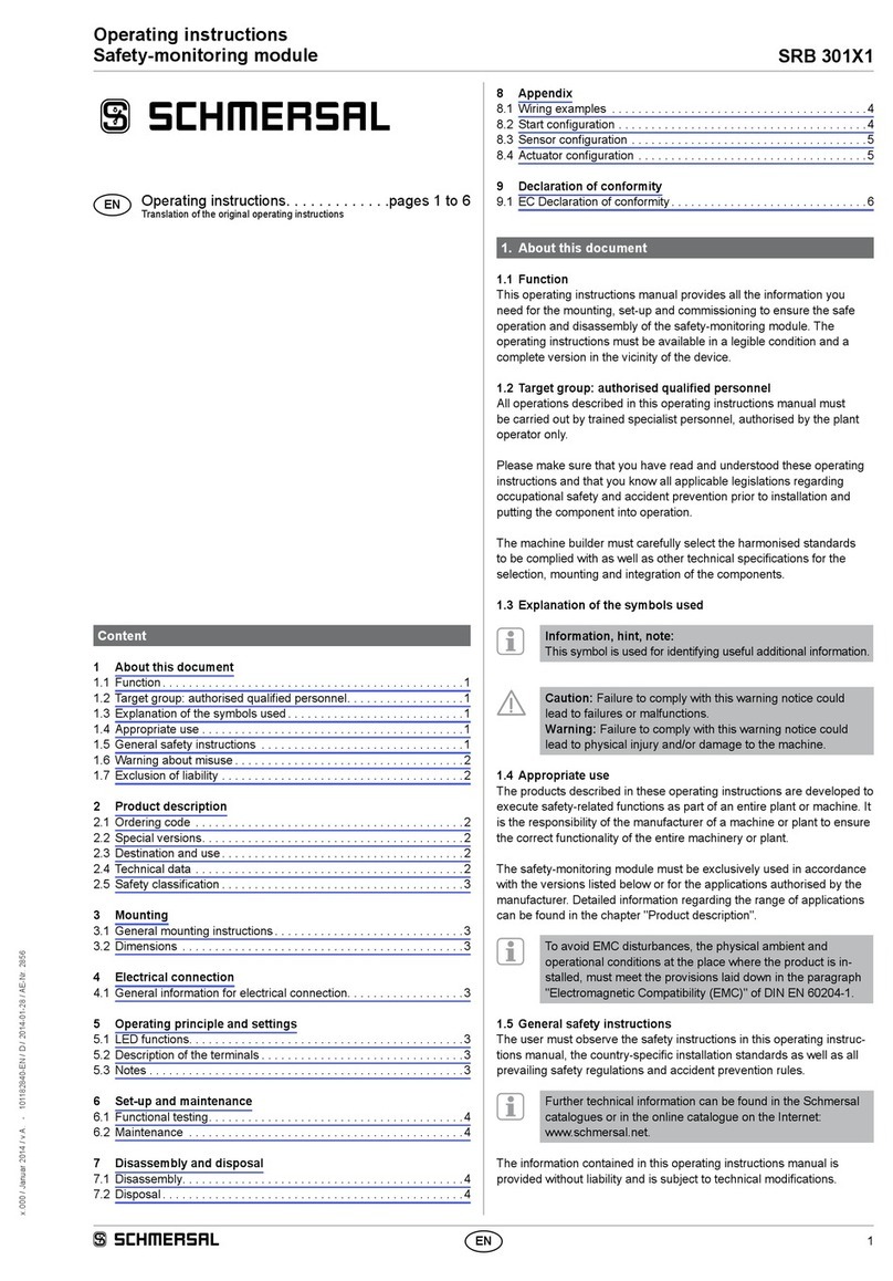schmersal SRB 301X1 User manual