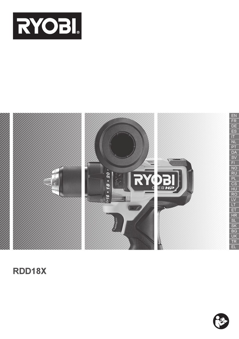 Ryobi RDD18X-0 User manual