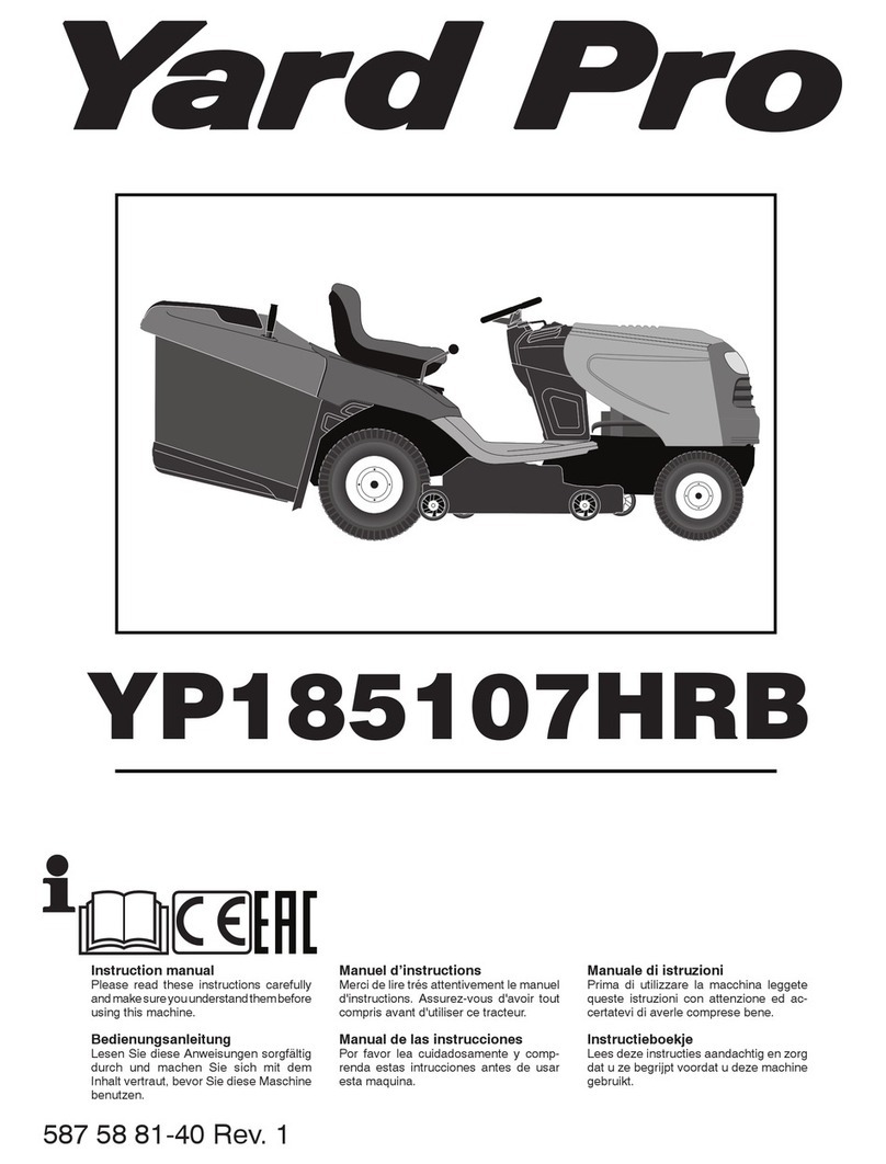 Yard Pro YP185107HRB instruction manual Yard Pro YP185107HRB instruction manual