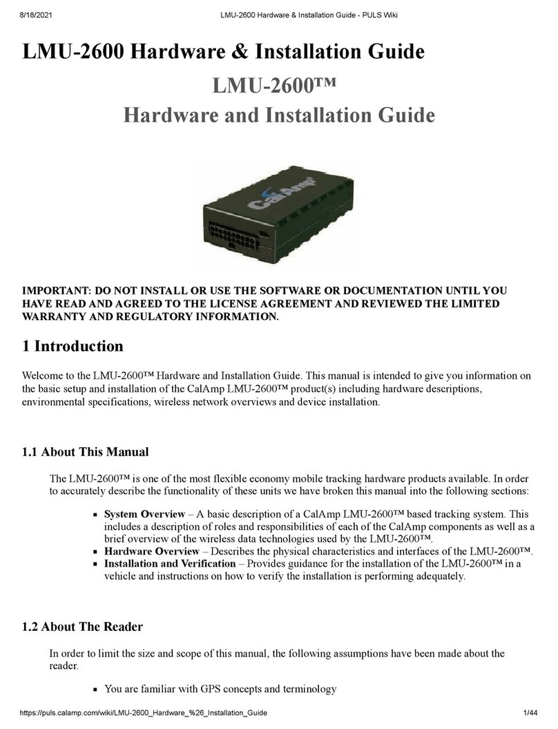 CalAmp LMU 2600 Series Manual