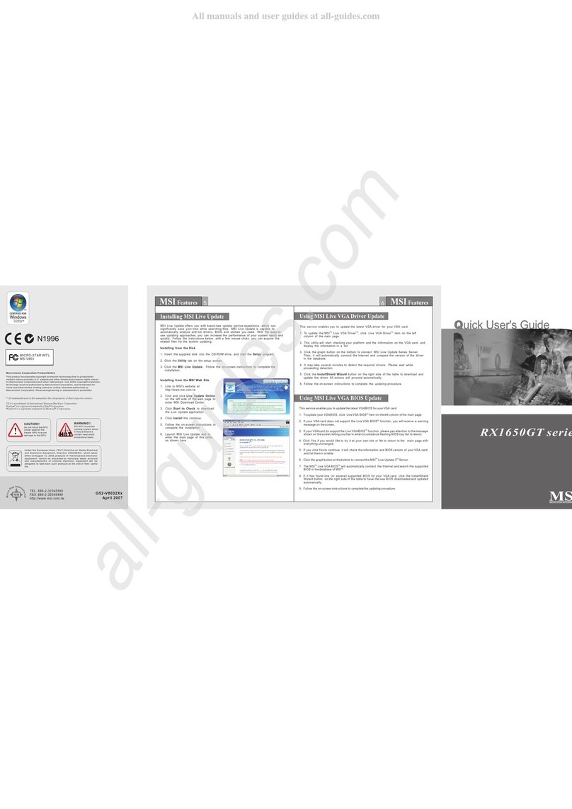 MSI RX1650GT Series Instruction manual