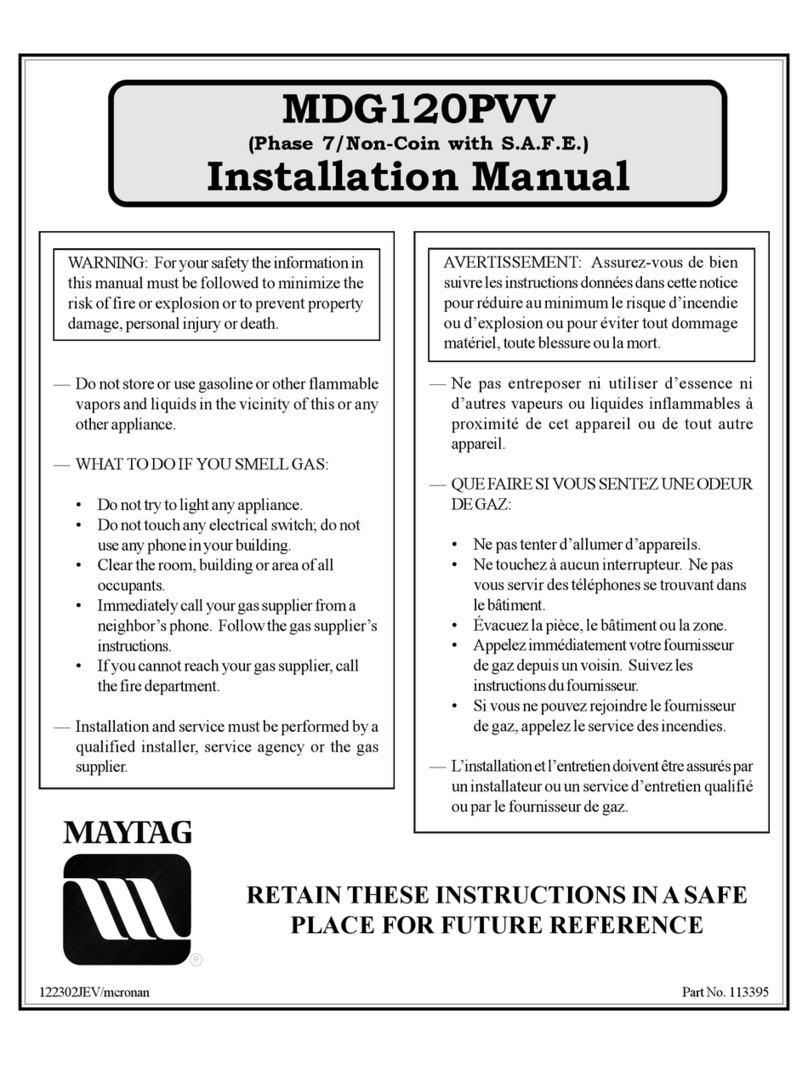 Maytag MDG-120PVV User manual