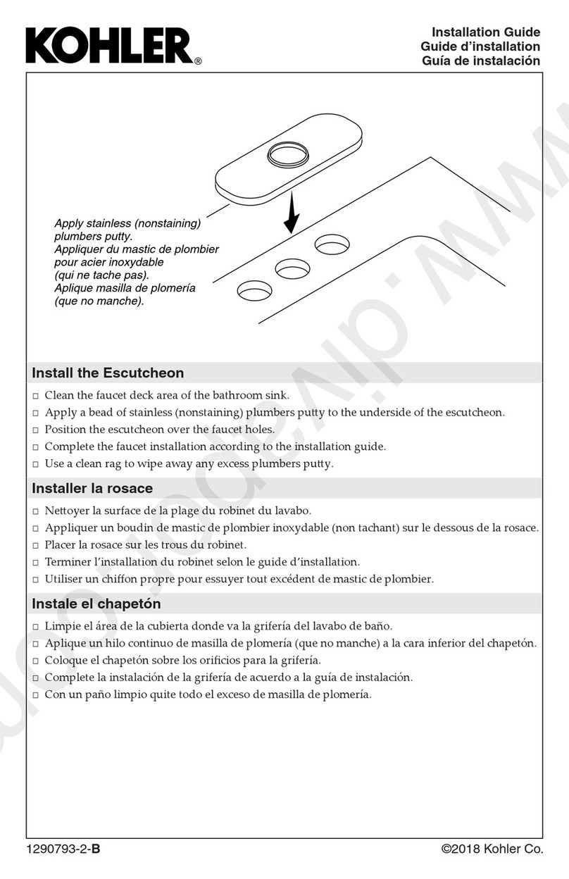 Kohler K-75449-BN User manual Kohler K-75449-BN User manual