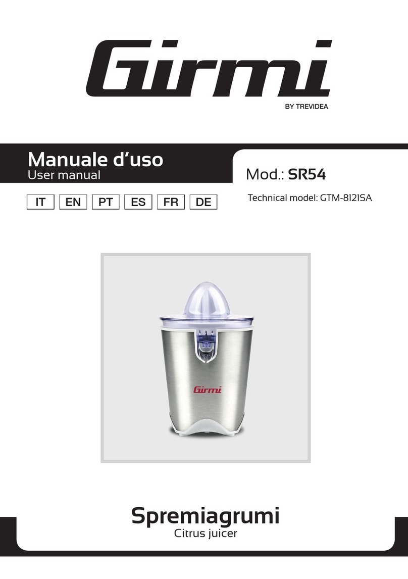 TREVIDEA Girmi SR54 user manual