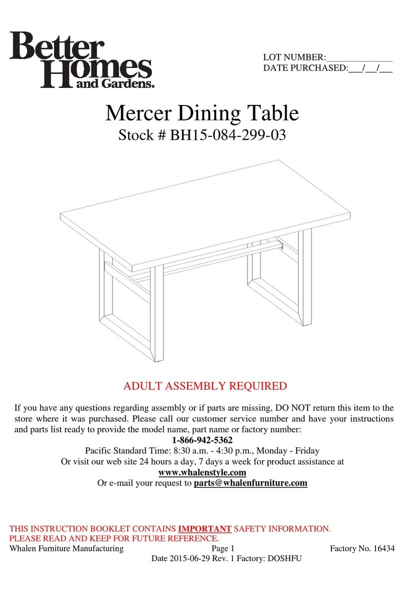 Better Homes and Gardens Mercer BH15-084-299-03 manual