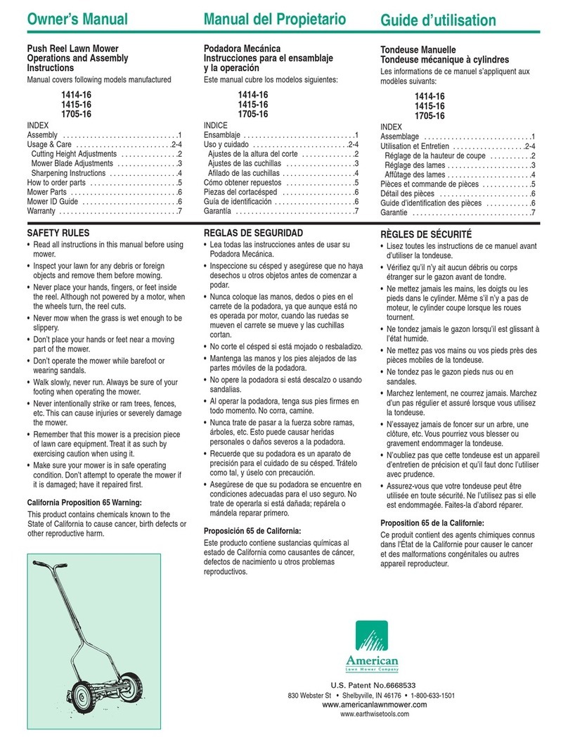 American 1414-16 owner's manual