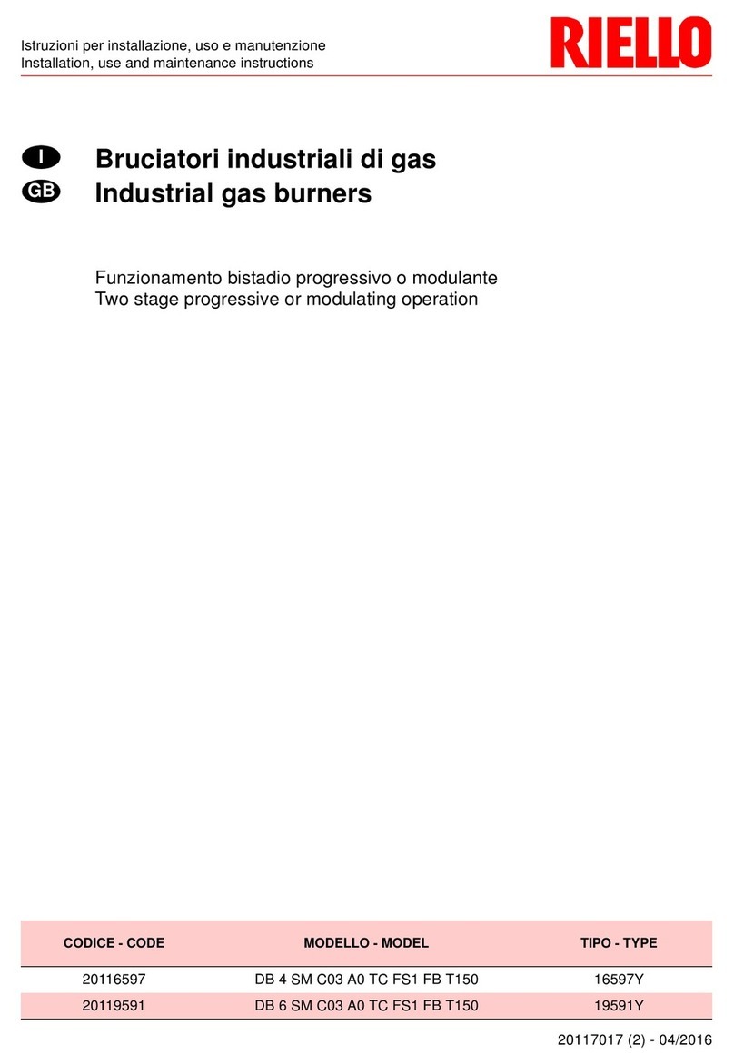 Riello DB 4 SM C03 A0 TC FS1 FB T150 Installation, use and maintenance instructions Riello DB 4 SM C03 A0 TC FS1 FB T150 Installation, use and maintenance instructions