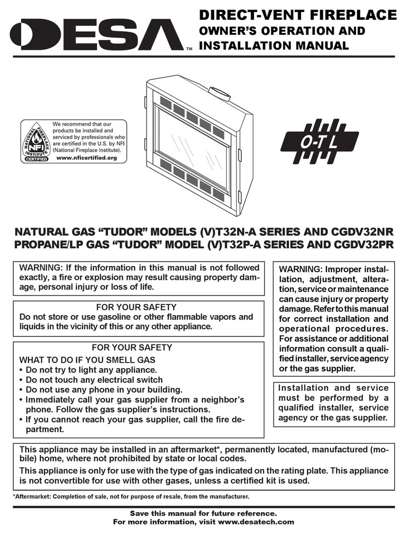 Desa "TUDOR" CGDV32NR Quick start guide Desa "TUDOR" CGDV32NR Quick start guide