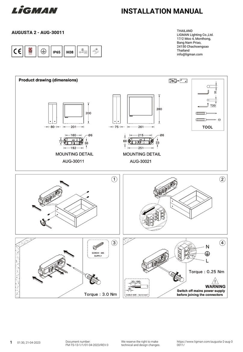 LIGMAN AUGUSTA 2 installation manual