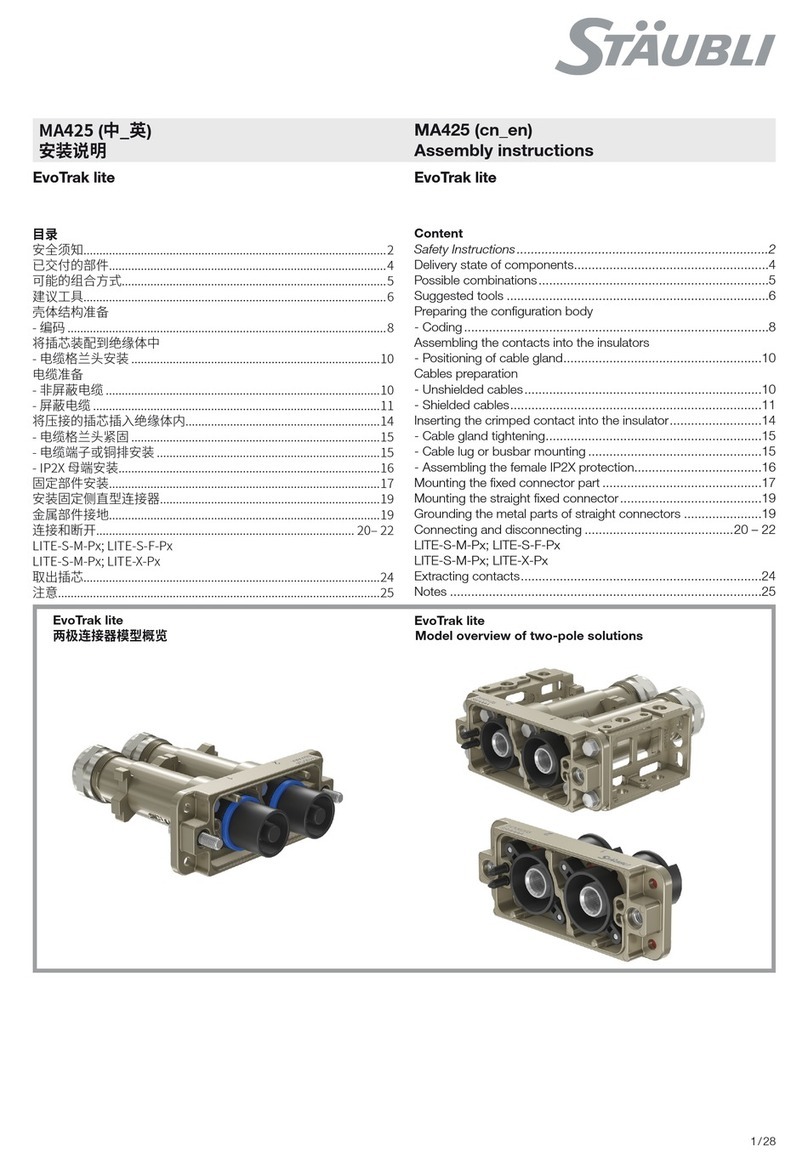 Staubli EvoTrak lite Assembly instructions