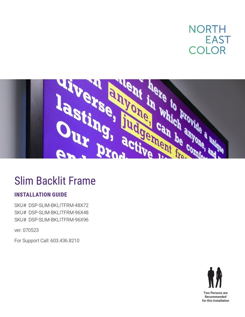 Northeast Color DSP-SLIM-BKLITFRM-48X72 installation guide